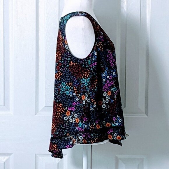 A.N.A. Women's Sleeveless Vneck Top Blouse  Size S  Multi Color Floral Print - Picture 2 of 6